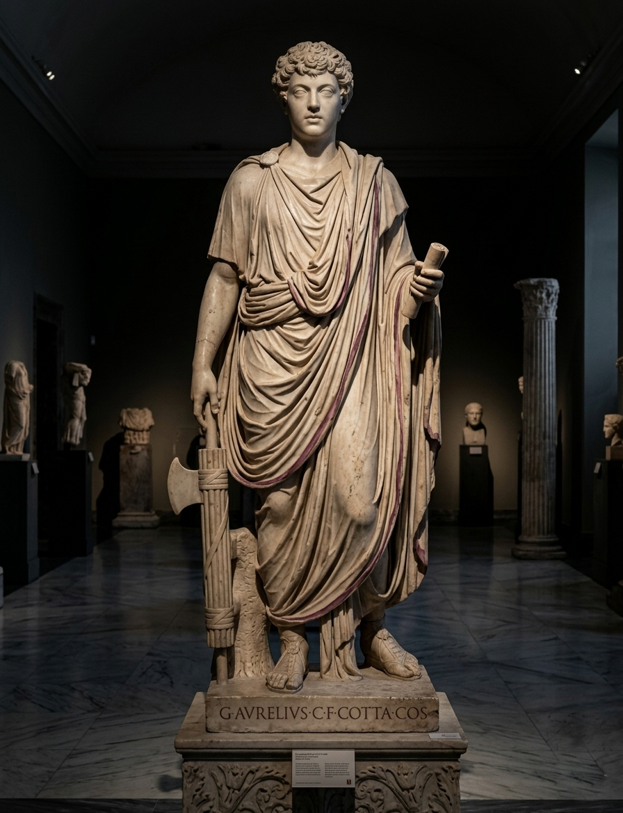 La costruzione del primo tratto della Via Aurelia fu avviata dal console romano Gaio Aurelio Cotta (Gaius Aurelius Cotta) intorno al 241 a.C.