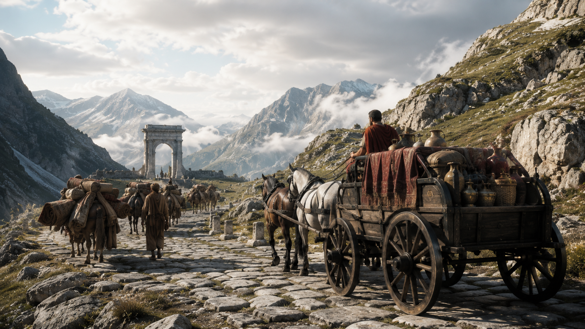 Mercanti e carovanieri sulla Via Spluga verso Chur