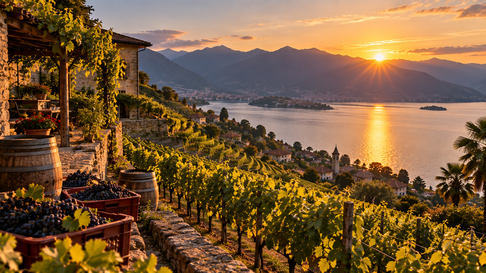 I vigneti a bordo lago del Gambarogno