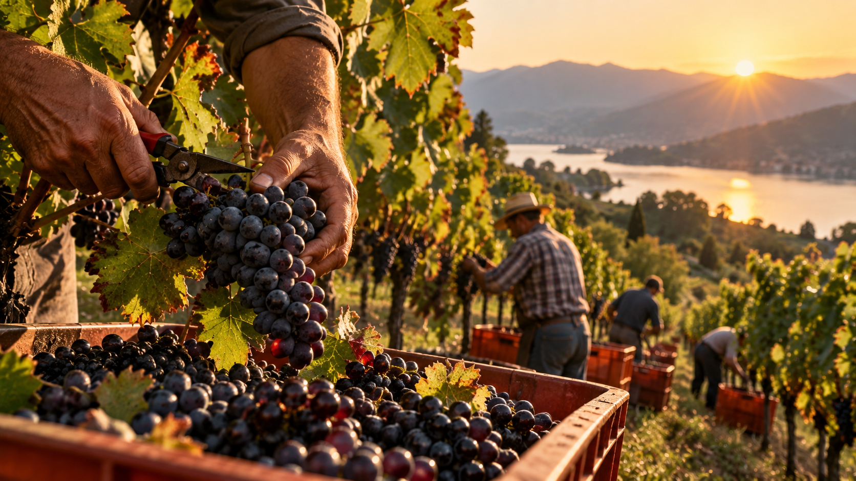 Vendemmia in Ticino - La raccolta a mano, garantisce l'amore per la terra